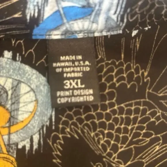 Hawaii Made Harley Davidson Tori Richard Button Front Shirt 3XL - Picture 4 of 5